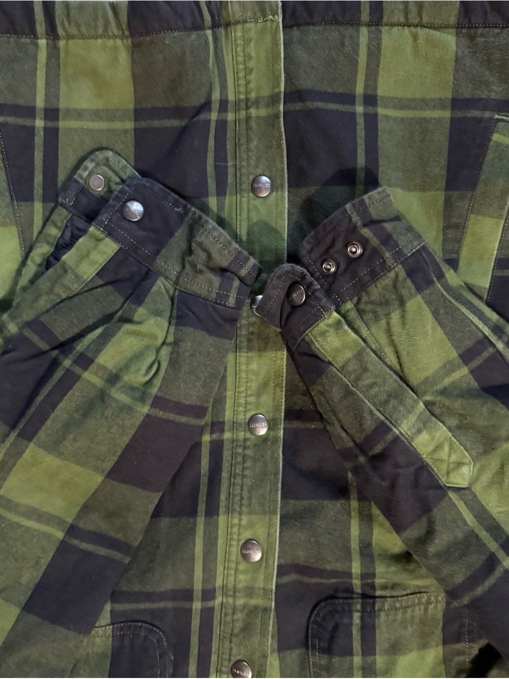 Carhartt Green and Black Plaid Sherpa-Lined Jacket - Picture 3 of 5